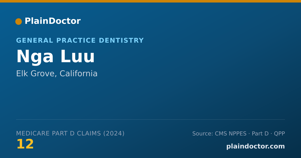 Shareable card for Nga Luu - General Practice Dentistry, Elk Grove, CA