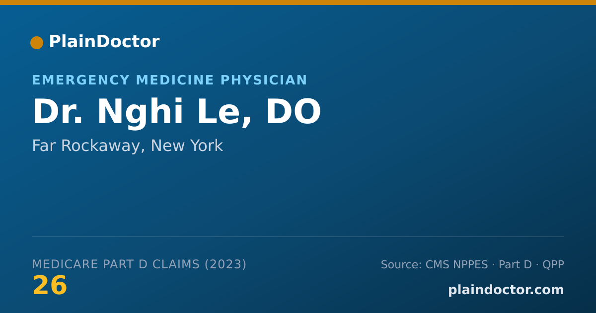 Shareable card for Nghi Le, DO - Emergency Medicine Physician, Far Rockaway, NY