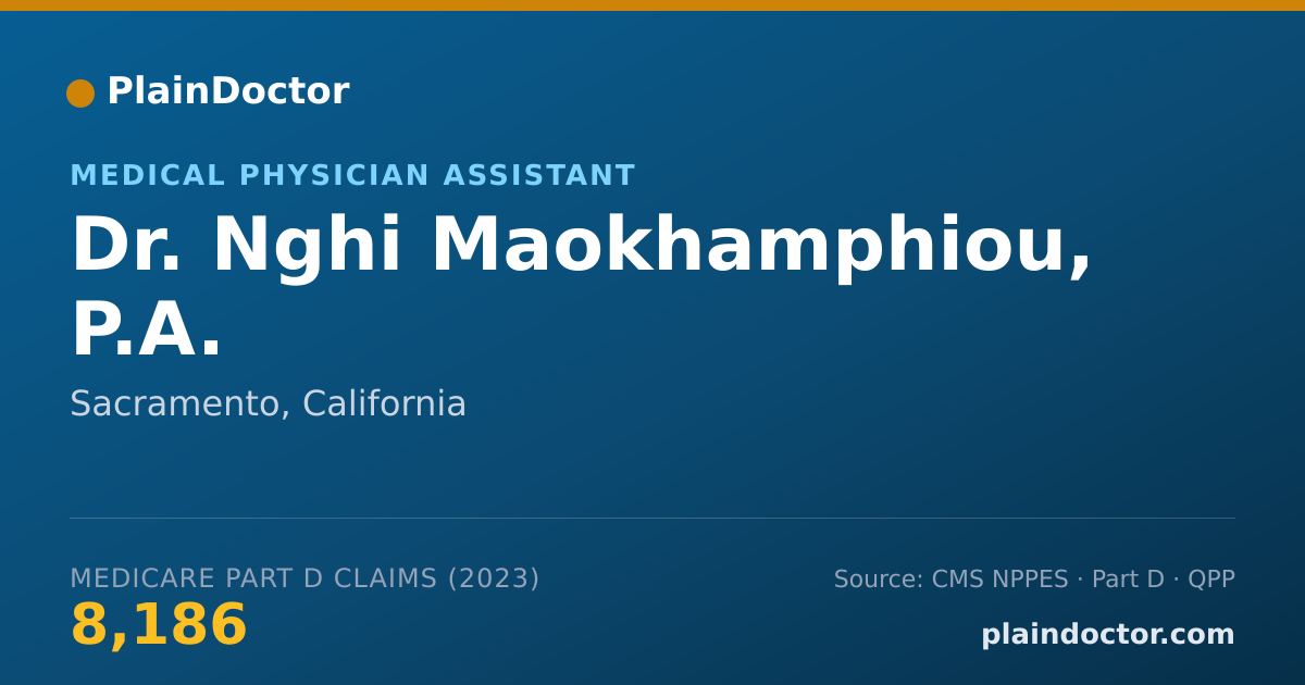 Shareable card for Nghi Maokhamphiou, P.A. - Medical Physician Assistant, Sacramento, CA