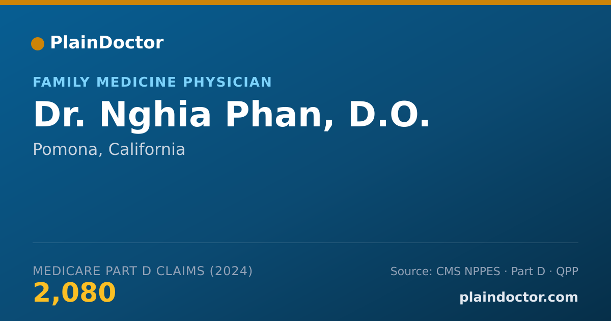 Shareable card for Nghia Phan, D.O. - Family Medicine Physician, Pomona, CA