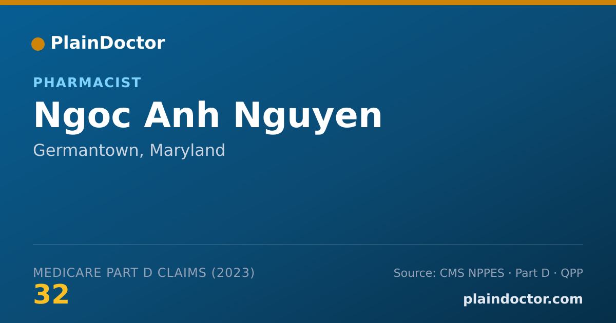 Shareable card for Ngoc Anh Nguyen - Pharmacist, Germantown, MD