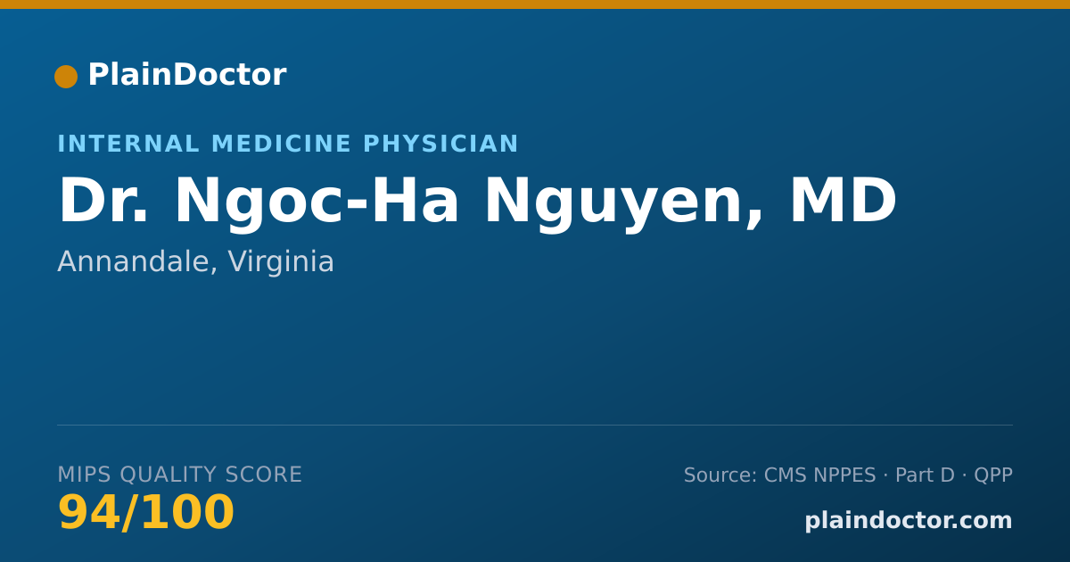 Shareable card for Ngoc-Ha Nguyen, MD - Internal Medicine Physician, Annandale, VA