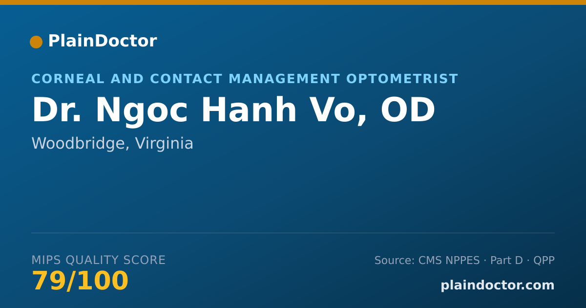 Shareable card for Ngoc Hanh Vo, OD - Corneal and Contact Management Optometrist, Woodbridge, VA