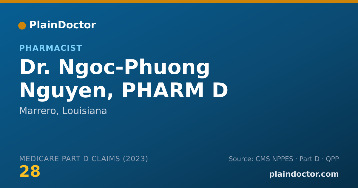 Shareable card for Ngoc-Phuong Nguyen, PHARM D - Pharmacist, Marrero, LA