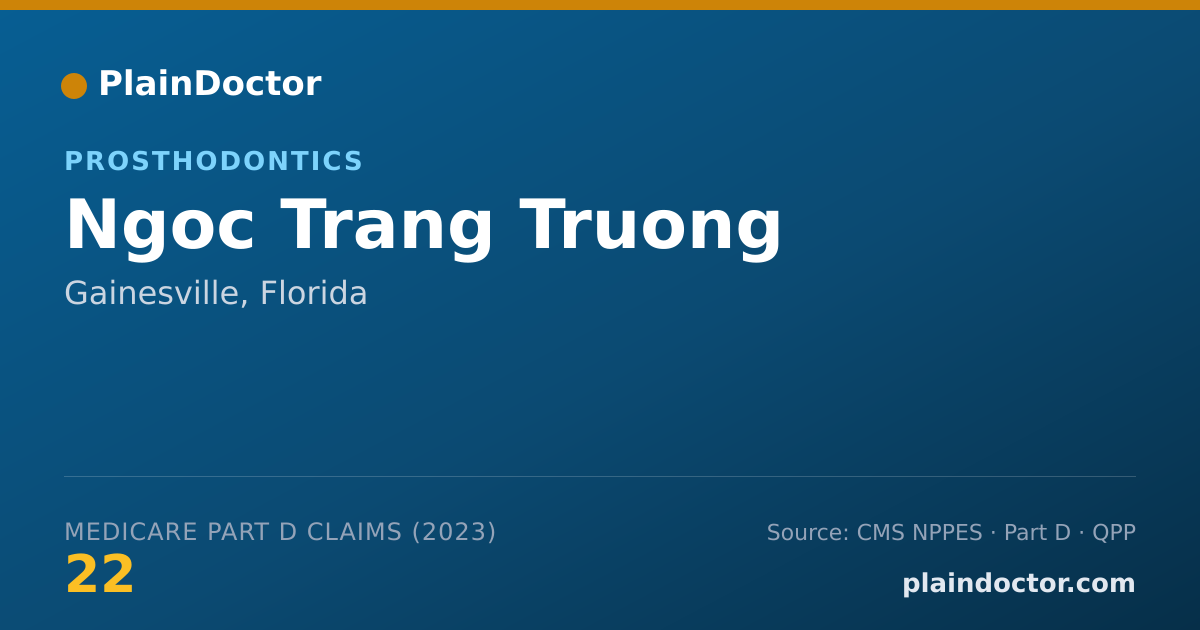 Shareable card for Ngoc Trang Truong - Prosthodontics, Gainesville, FL