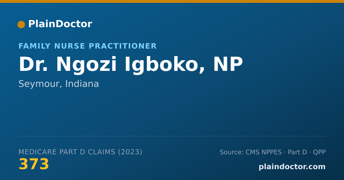 Shareable card for Ngozi Igboko, NP - Family Nurse Practitioner, Seymour, IN