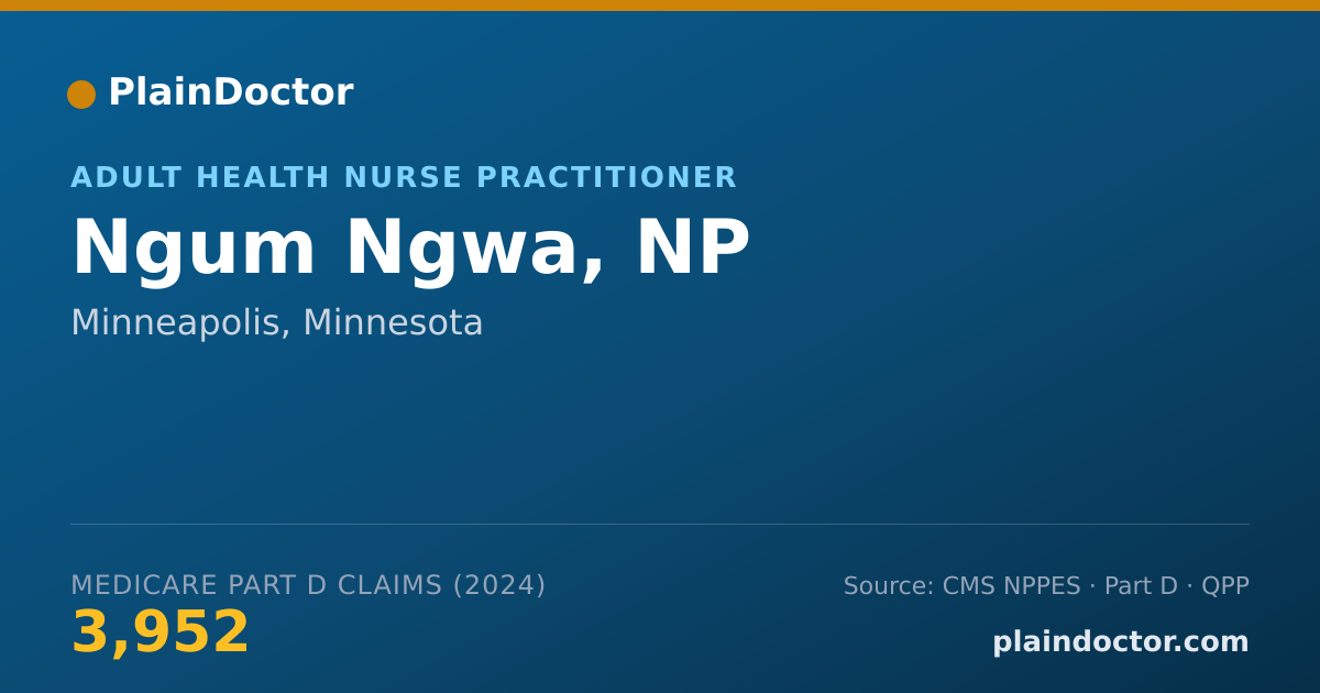 Shareable card for Ngum Ngwa, NP - Adult Health Nurse Practitioner, Minneapolis, MN