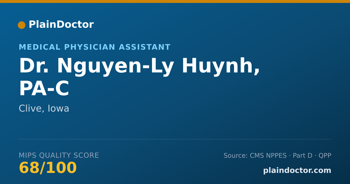 Shareable card for Nguyen-Ly Huynh, PA-C - Medical Physician Assistant, Clive, IA