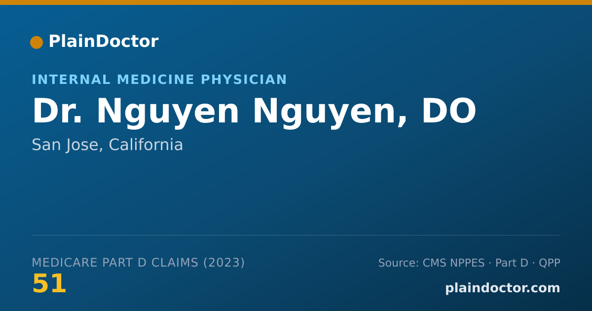 Shareable card for Nguyen Nguyen, DO - Internal Medicine Physician, San Jose, CA