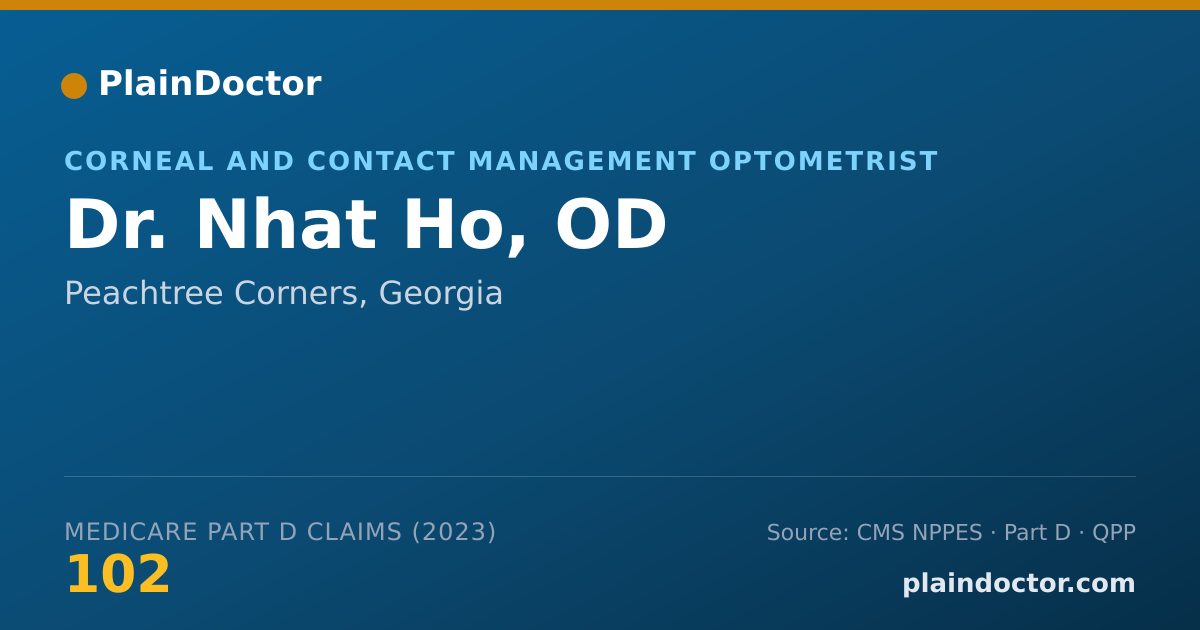 Shareable card for Nhat Ho, OD - Corneal and Contact Management Optometrist, Peachtree Corners, GA