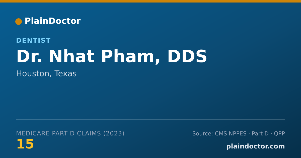 Shareable card for Nhat Pham, DDS - Dentist, Houston, TX