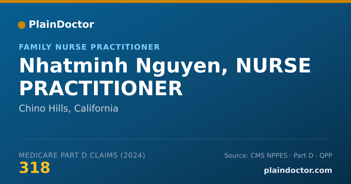 Shareable card for Nhatminh Nguyen, NURSE PRACTITIONER - Family Nurse Practitioner, Nipomo, CA