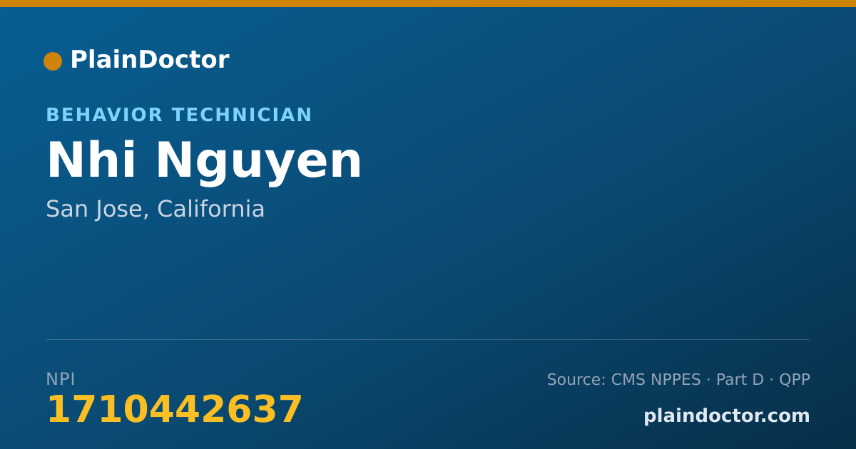 Shareable card for Nhi Nguyen - Behavior Technician, San Jose, CA