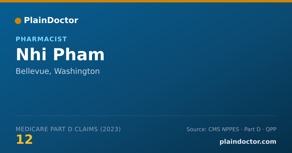 Shareable card for Nhi Pham - Pharmacist, Bellevue, WA