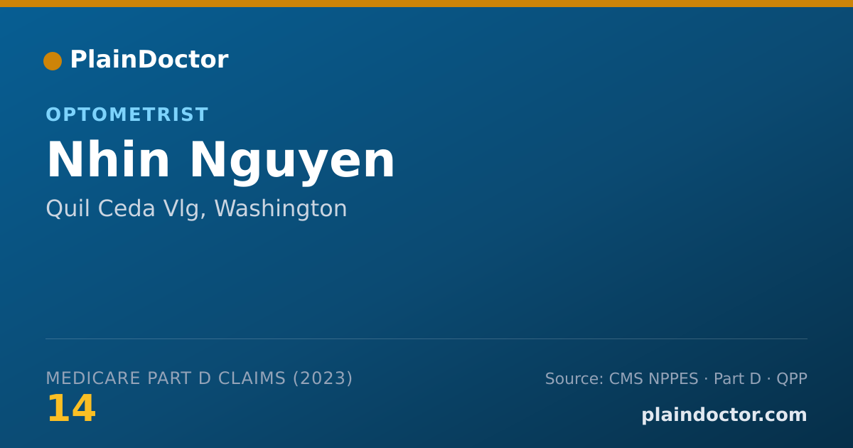 Shareable card for Nhin Nguyen - Optometrist, Quil Ceda Vlg, WA