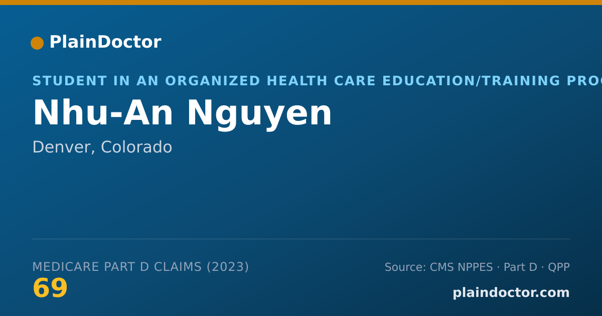 Shareable card for Nhu-An Nguyen - Student in an Organized Health Care Education/Training Program, Denver, CO