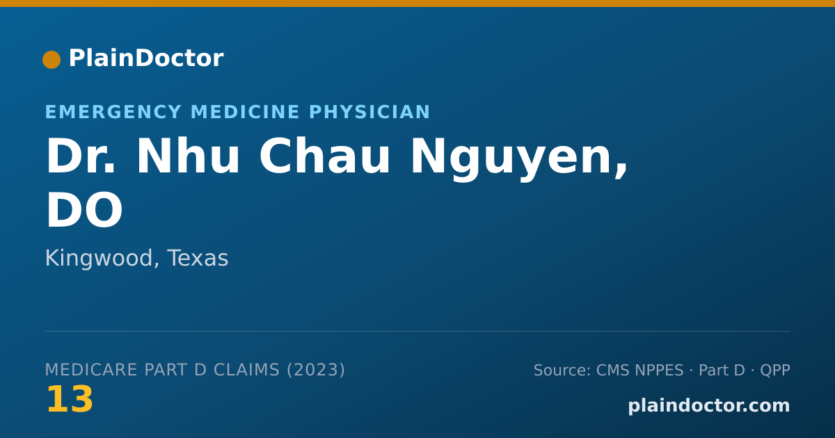 Shareable card for Nhu Chau Nguyen, DO - Emergency Medicine Physician, Kingwood, TX