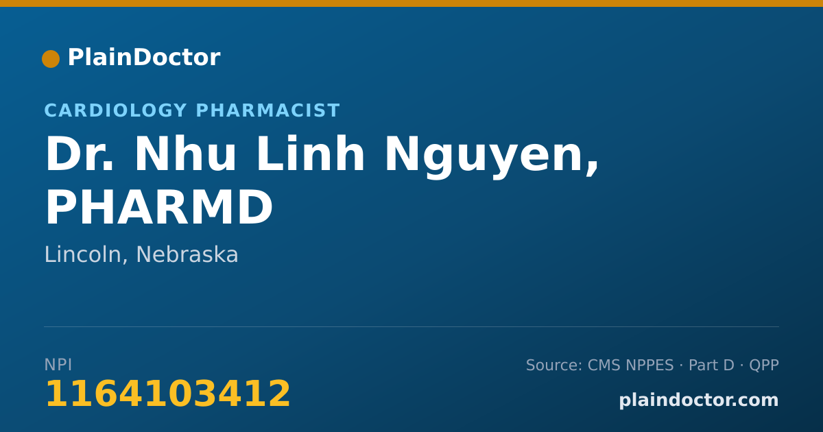 Shareable card for Nhu Linh Nguyen, PHARMD - Cardiology Pharmacist, Lincoln, NE