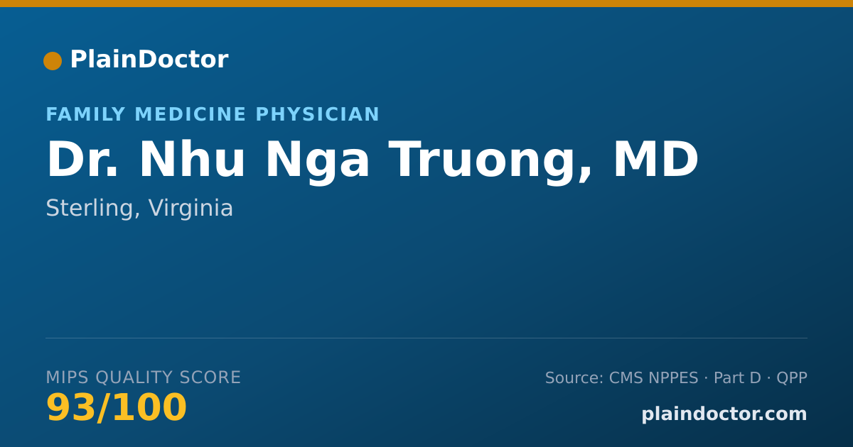 Shareable card for Nhu Nga Truong, MD - Family Medicine Physician, Sterling, VA