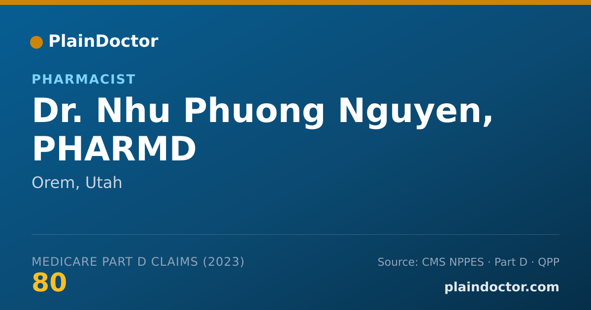 Shareable card for Nhu Phuong Nguyen, PHARMD - Pharmacist, Orem, UT