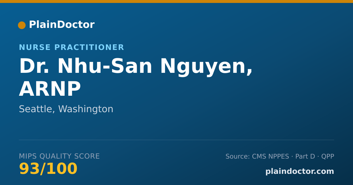 Shareable card for Nhu-San Nguyen, ARNP - Nurse Practitioner, Seattle, WA