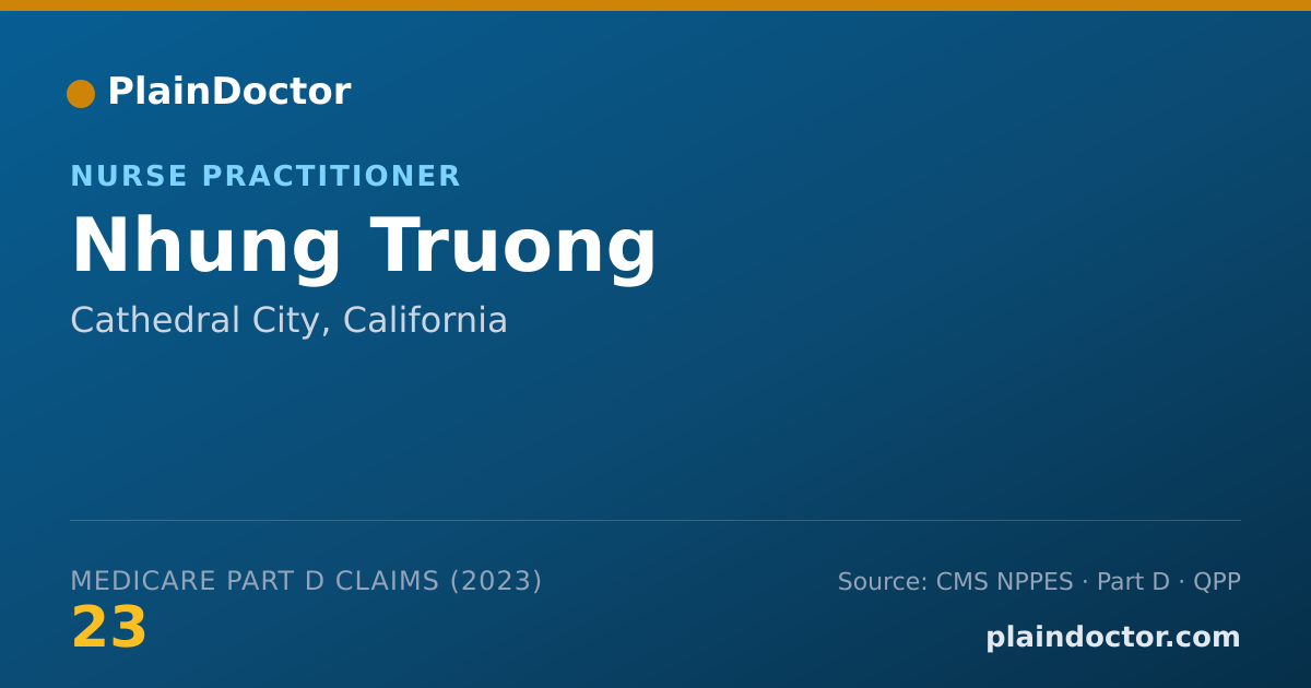 Shareable card for Nhung Truong - Nurse Practitioner, Cathedral City, CA