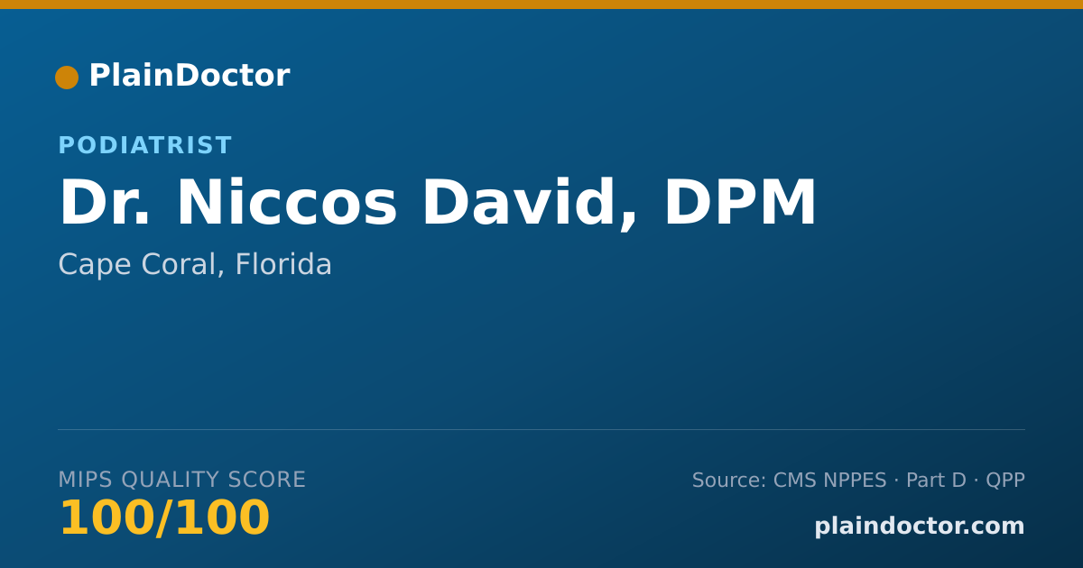 Shareable card for Niccos David, DPM - Podiatrist, Cape Coral, FL