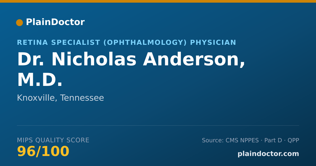 Shareable card for Nicholas Anderson, M.D. - Retina Specialist (Ophthalmology) Physician, Knoxville, TN