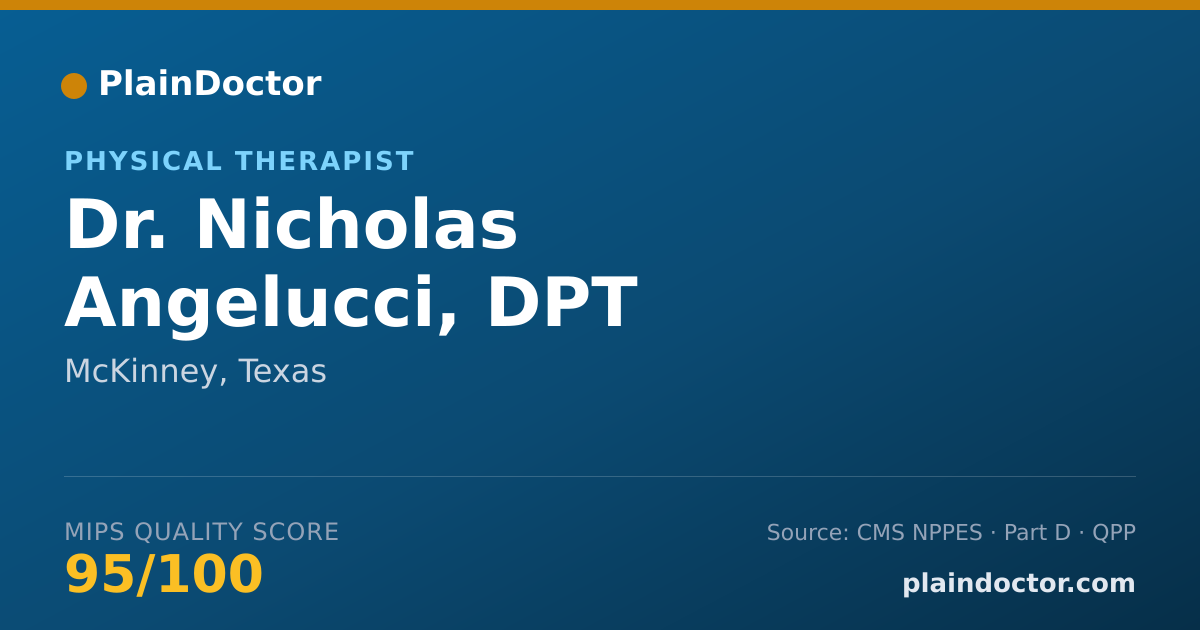 Shareable card for Nicholas Angelucci, DPT - Physical Therapist, McKinney, TX