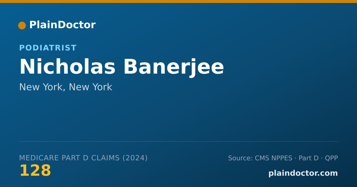 Shareable card for Nicholas Banerjee - Podiatrist, New York, NY