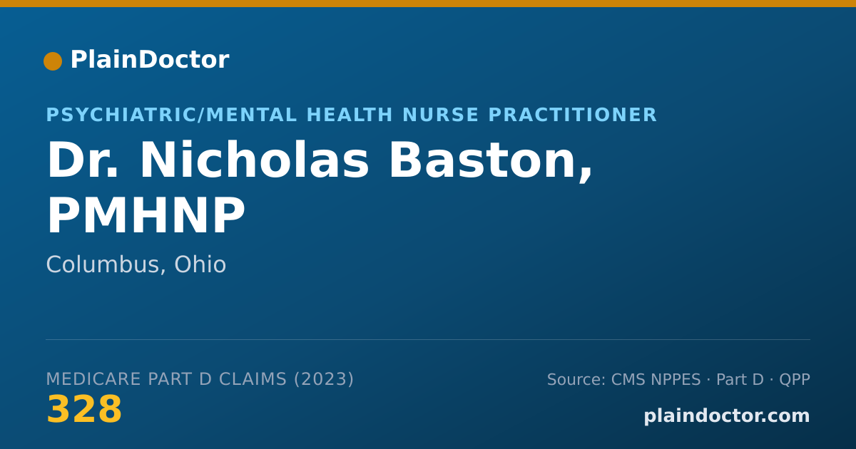 Shareable card for Nicholas Baston, PMHNP - Psychiatric/Mental Health Nurse Practitioner, Columbus, OH