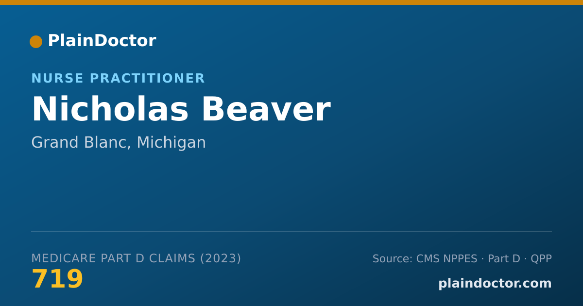 Shareable card for Nicholas Beaver - Nurse Practitioner, Grand Blanc, MI