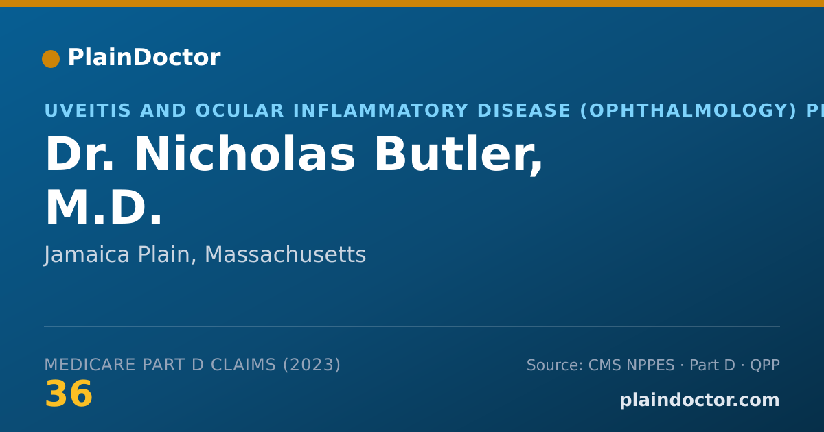Shareable card for Nicholas Butler, M.D. - Uveitis and Ocular Inflammatory Disease (Ophthalmology) Physician, Jamaica Plain, MA