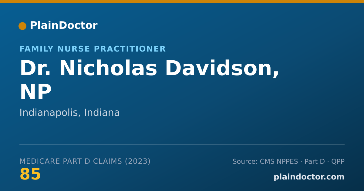 Shareable card for Nicholas Davidson, NP - Family Nurse Practitioner, Indianapolis, IN