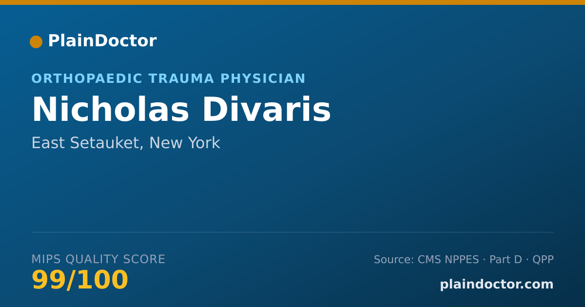 Shareable card for Nicholas Divaris - Orthopaedic Trauma Physician, East Setauket, NY