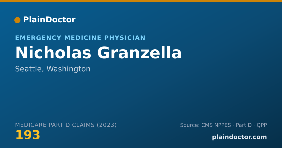 Shareable card for Nicholas Granzella - Emergency Medicine Physician, Seattle, WA