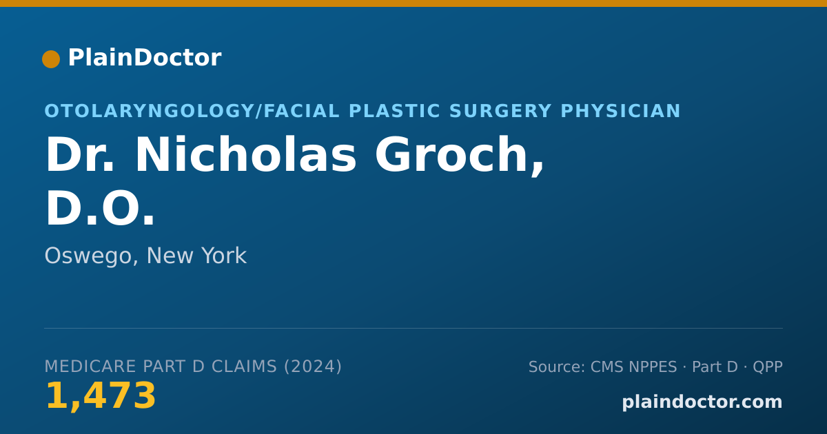 Shareable card for Nicholas Groch, D.O. - Otolaryngology Physician, Oswego, NY