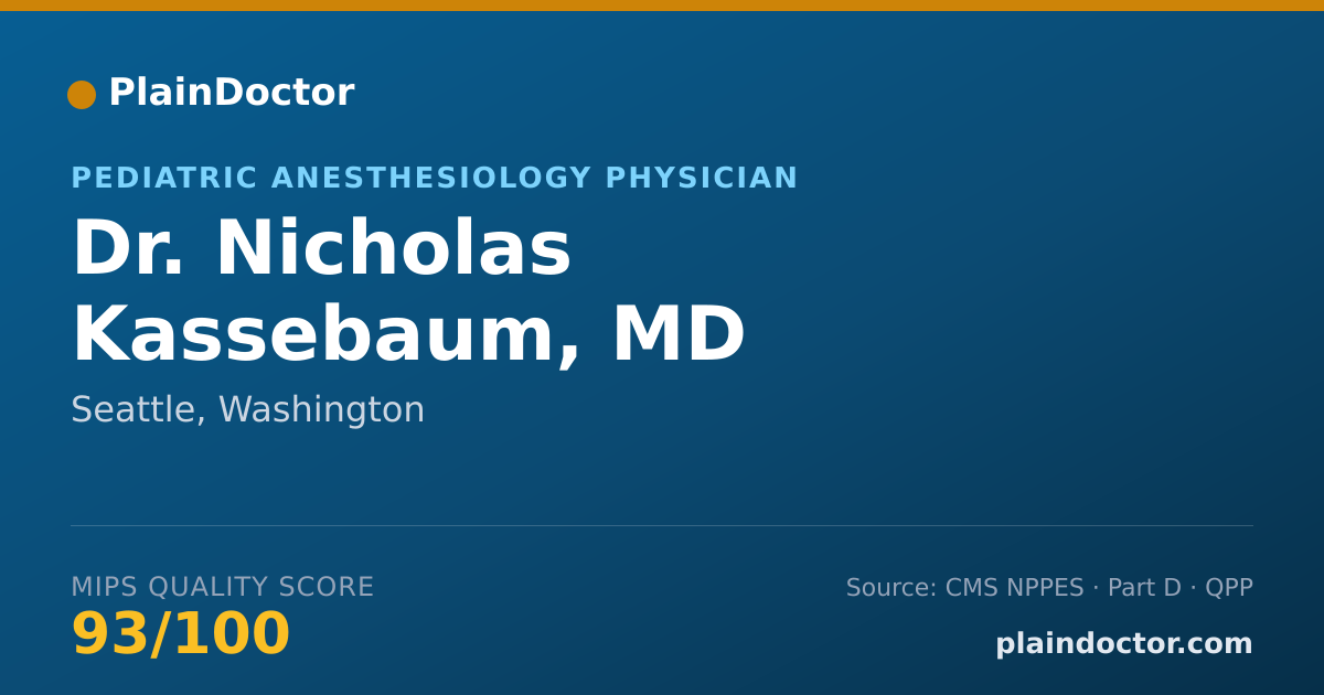 Shareable card for Nicholas Kassebaum, MD - Pediatric Anesthesiology Physician, Seattle, WA