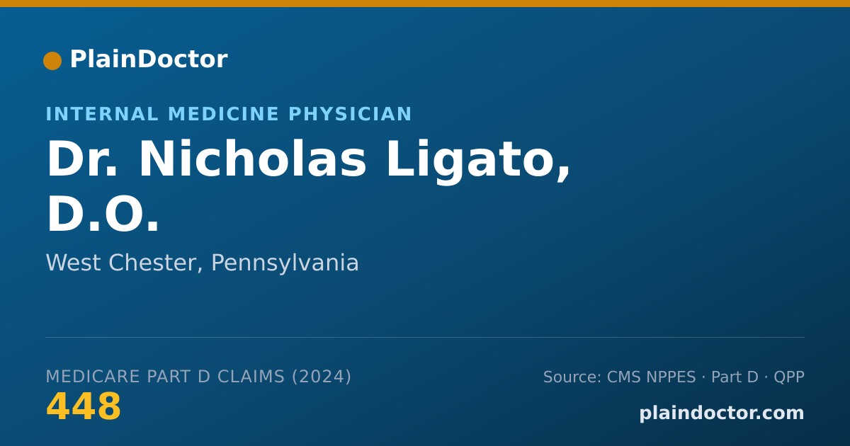 Shareable card for Nicholas Ligato, D.O. - Hospice and Palliative Medicine (Internal Medicine) Physician, West Chester, PA