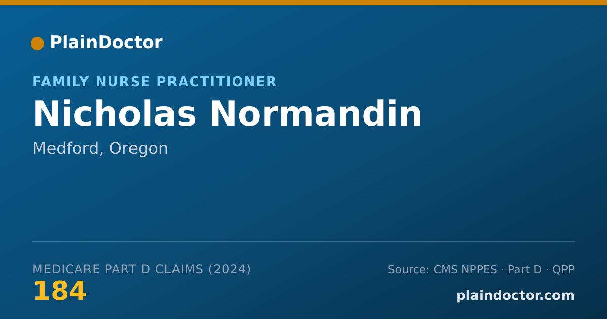 Shareable card for Nicholas Normandin - Family Nurse Practitioner, Medford, OR
