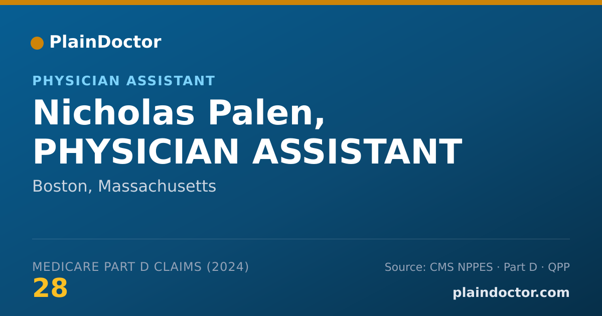 Shareable card for Nicholas Palen, PHYSICIAN ASSISTANT - Physician Assistant, Boston, MA
