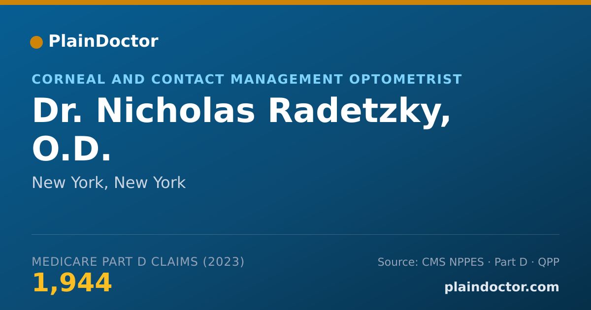 Shareable card for Nicholas Radetzky, O.D. - Corneal and Contact Management Optometrist, New York, NY