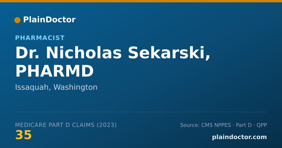 Shareable card for Nicholas Sekarski, PHARMD - Pharmacist, Issaquah, WA