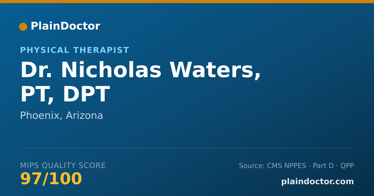 Shareable card for Nicholas Waters, PT, DPT - Physical Therapist, Phoenix, AZ