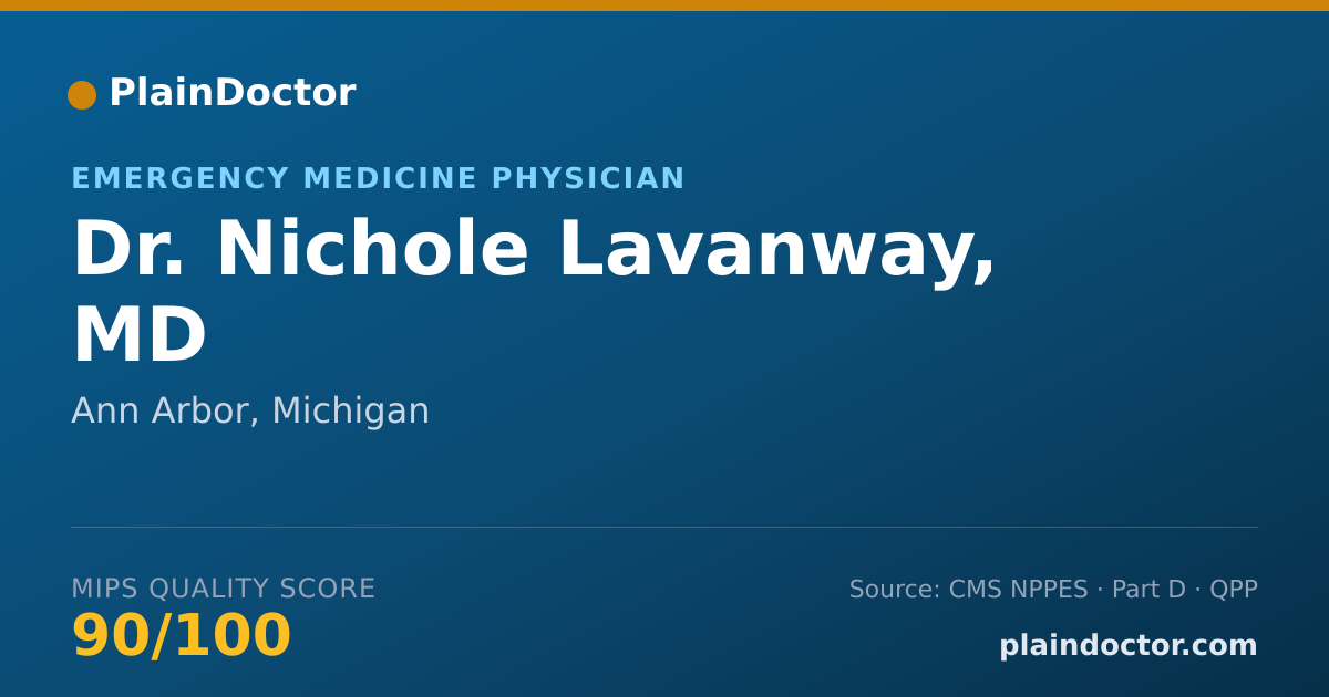 Shareable card for Nichole Lavanway, MD - Emergency Medicine Physician, Ann Arbor, MI