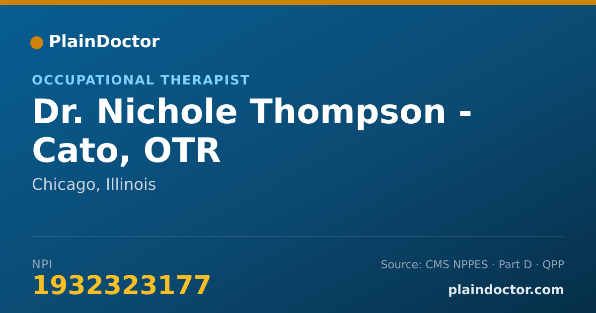 Shareable card for Nichole Thompson - Cato, OTR - Occupational Therapist, Chicago, IL