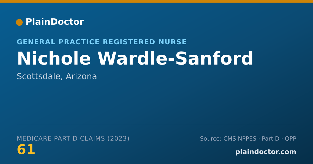 Shareable card for Nichole Wardle-Sanford - General Practice Registered Nurse, Scottsdale, AZ
