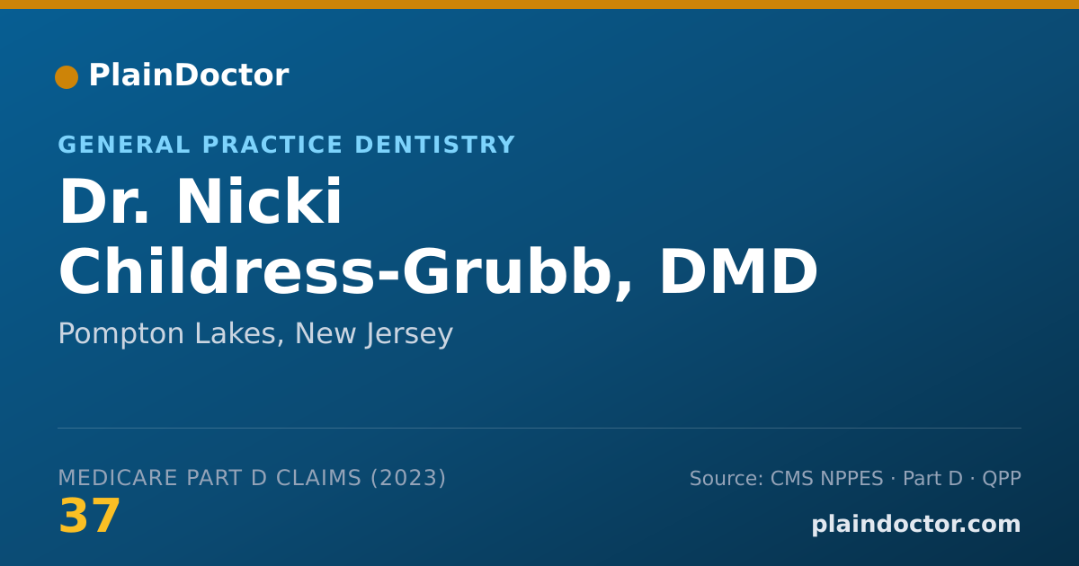 Shareable card for Nicki Childress-Grubb, DMD - General Practice Dentistry, Pompton Lakes, NJ