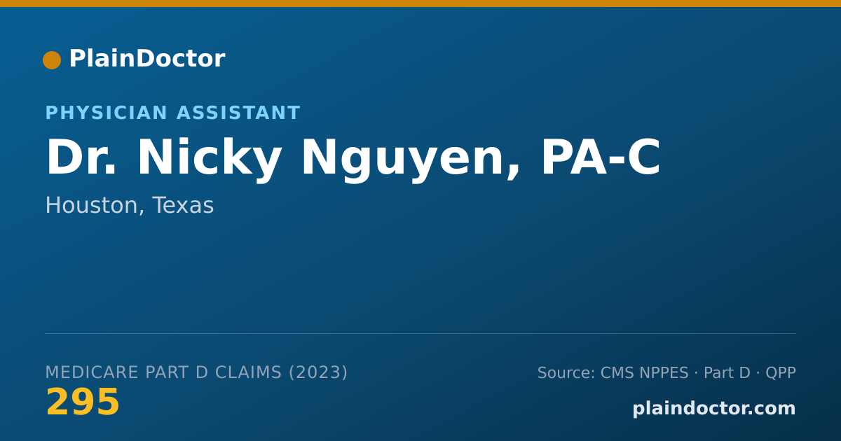 Shareable card for Nicky Nguyen, PA-C - Physician Assistant, Houston, TX