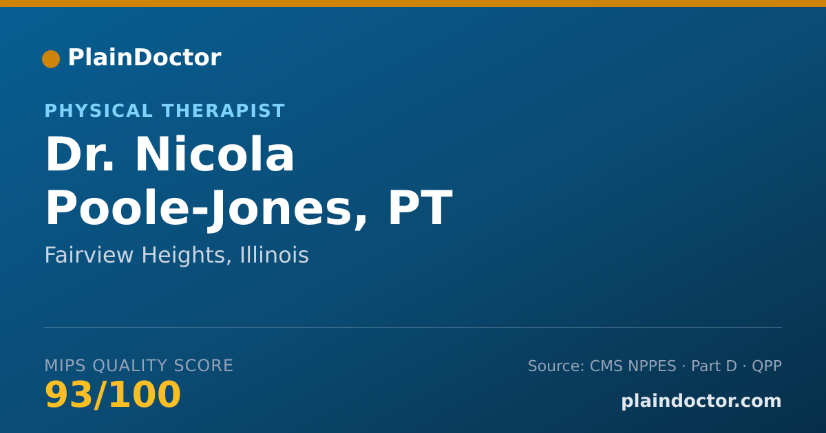 Shareable card for Nicola Poole-Jones, PT - Physical Therapist, Fairview Heights, IL